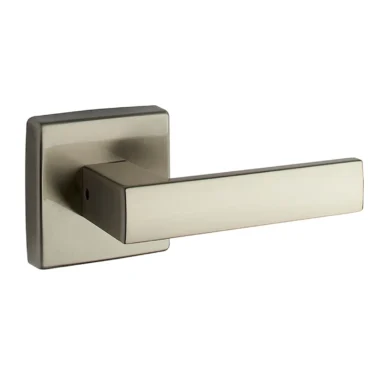 Poignée de porte design 1948 Taymor, rosette carrée, nickel satiné – Boilan