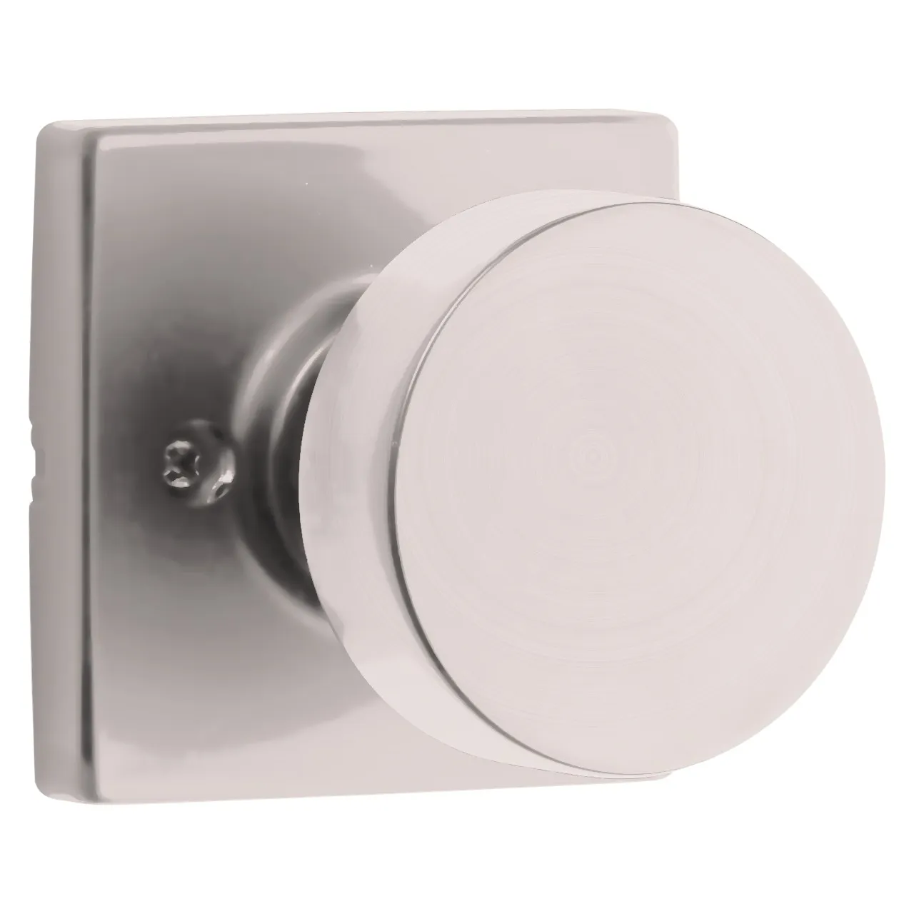 Bouton de porte intérieure Cambie Weiser, rosette carrée, nickel satiné – Boilan