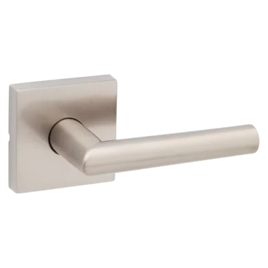 Poignée de porte Milan Weiser, rosette ronde, nickel satiné – Boilan