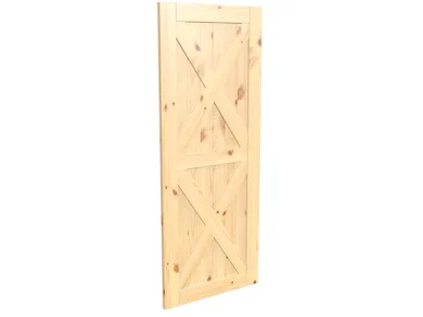 Porte style grange en bois #8536