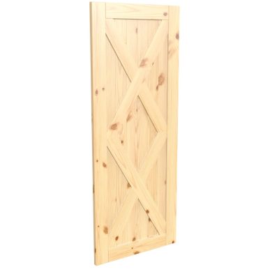 Porte style grange en bois #8544