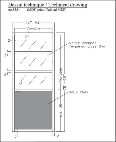 Porte style grange en bois #8554 – Image 2