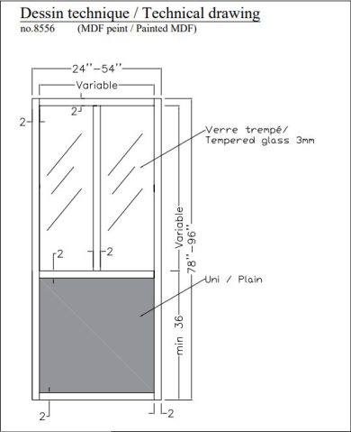 Porte style grange en bois #8556 – Image 2