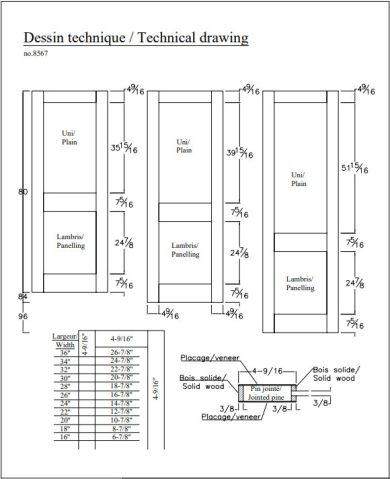 Porte style grange en bois #8567 – Image 2