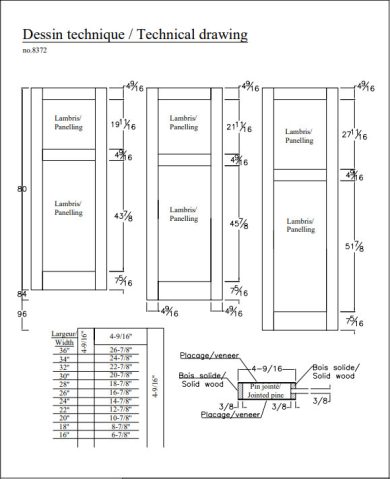 Porte style grange en bois #8572 – Image 2