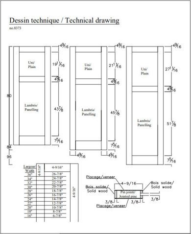 Porte style grange en bois #8573 – Image 2