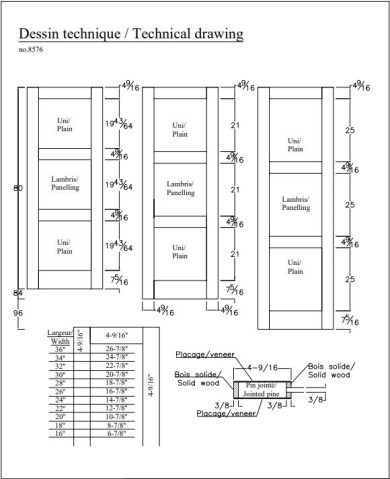 Porte style grange en bois #8576 – Image 2